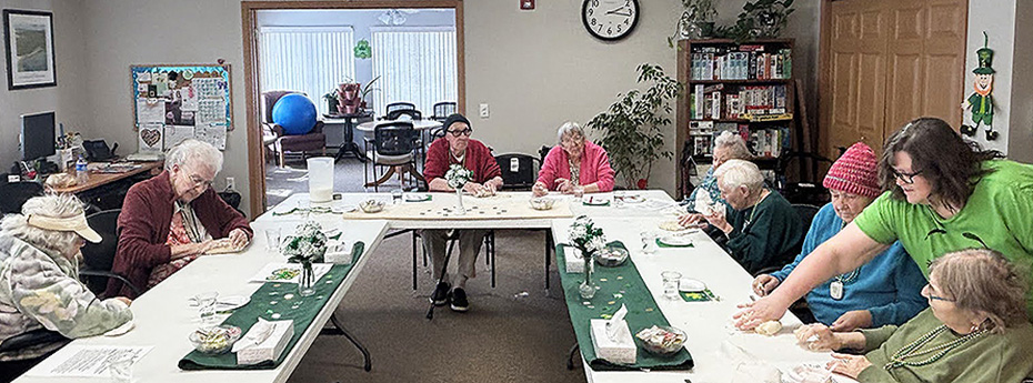Chef Lori from Bekah Kate's helped everyone make Irish soda bread for St. Patrick's Day
